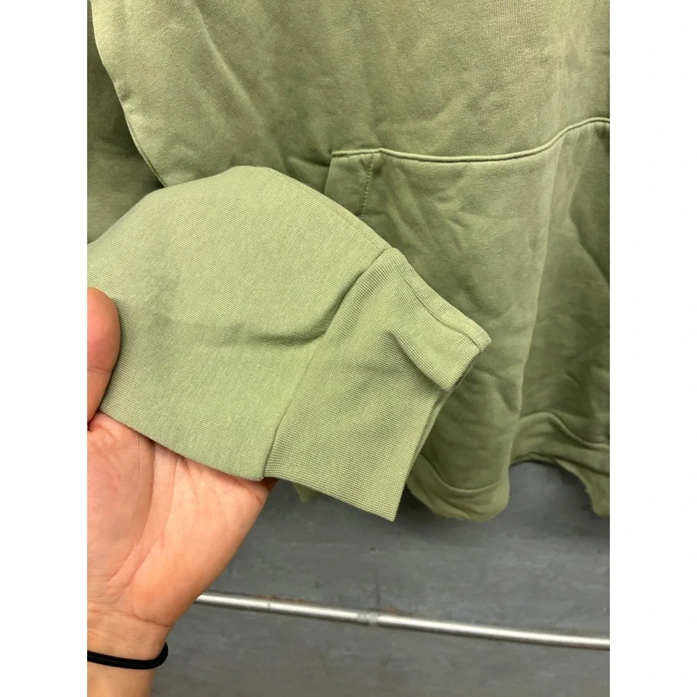 Adidas Feelcozy Fleece Hoodie Mens L Green Embroidered Logo Athleisure NWT